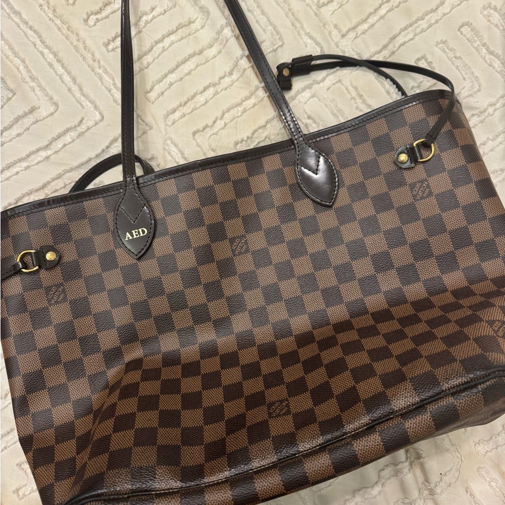 Louis Vuitton Brown Checkered Tote Bag